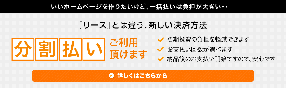 分割払いがご利用いただけます